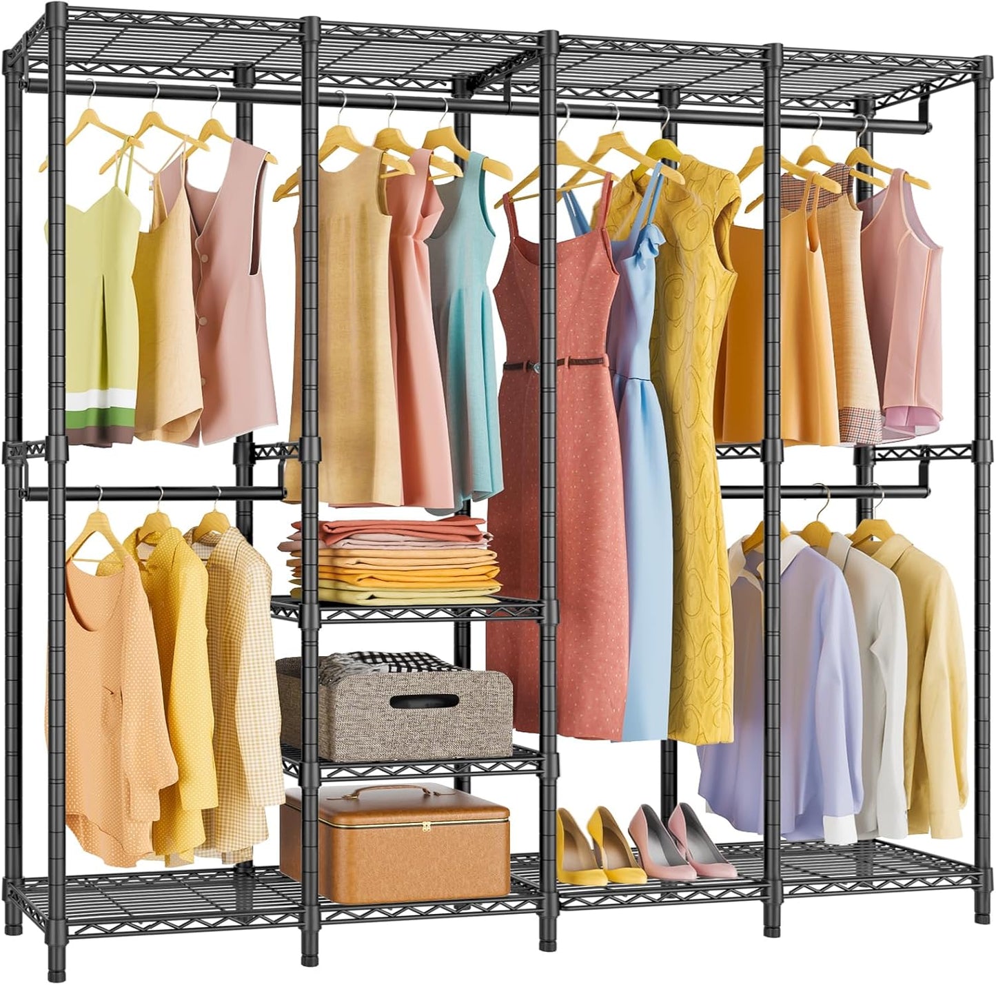 VIPEK V40 Medium Garment Rack Heavy Duty Clothes Rack for Hanging Clothes, Multi-Functional Bedroom