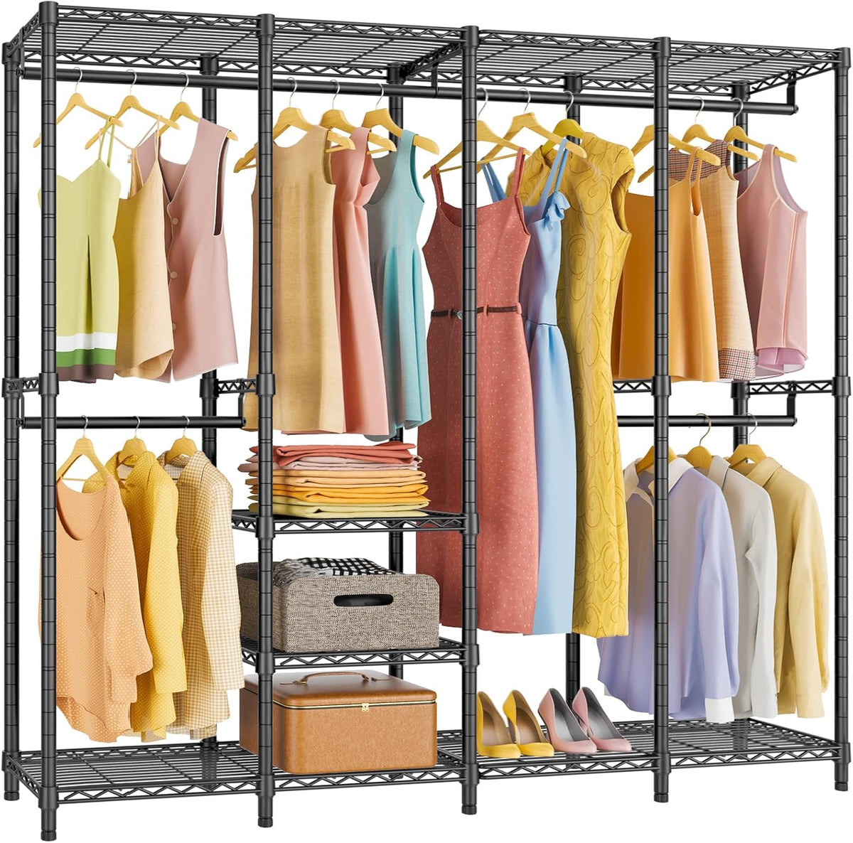 VIPEK V40 Medium Garment Rack Heavy Duty Clothes Rack for Hanging Clothes, Multi-Functional Bedroom