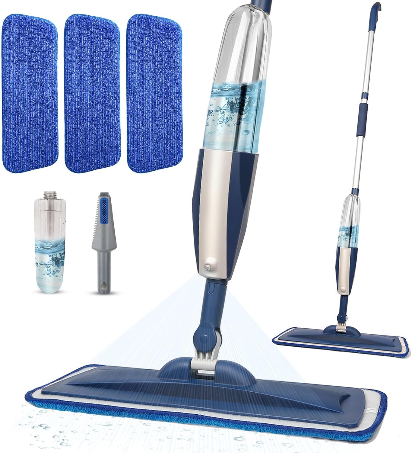 Spray Mops for Floor Cleaning Floor Mop with a Refillable Spray Bottle and 3 Washable Microfiber