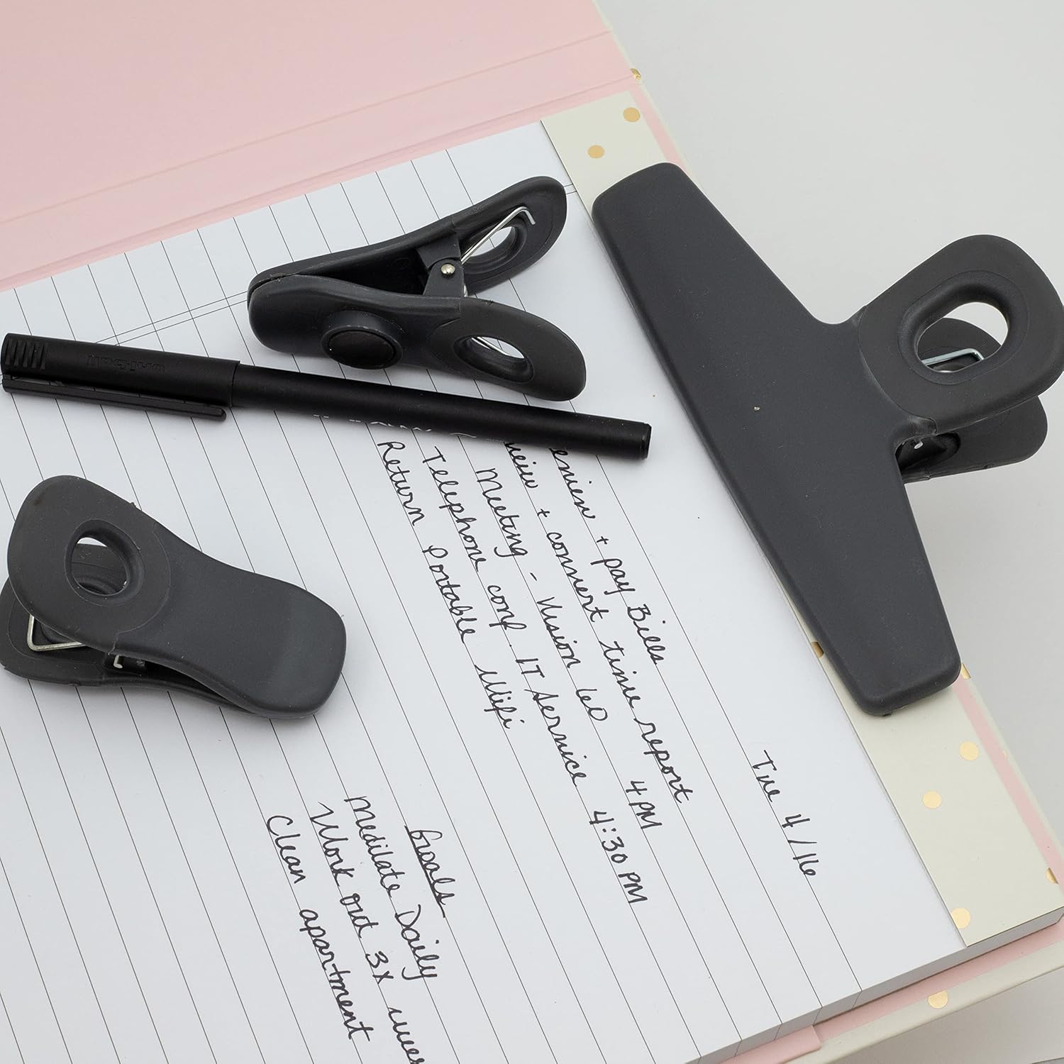 COOK WITH COLOR Bag Clips, Heavy Duty Chip Clip and Refrigerator Magnet Clips for Food Storage with