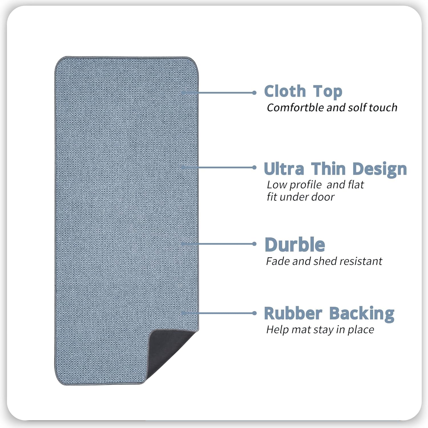 Bath Mat,Ultra Thin Bathroom Runner Rugs,Large Bath Mats for Bathroom,Quick Dry,Non-Slip,Machine