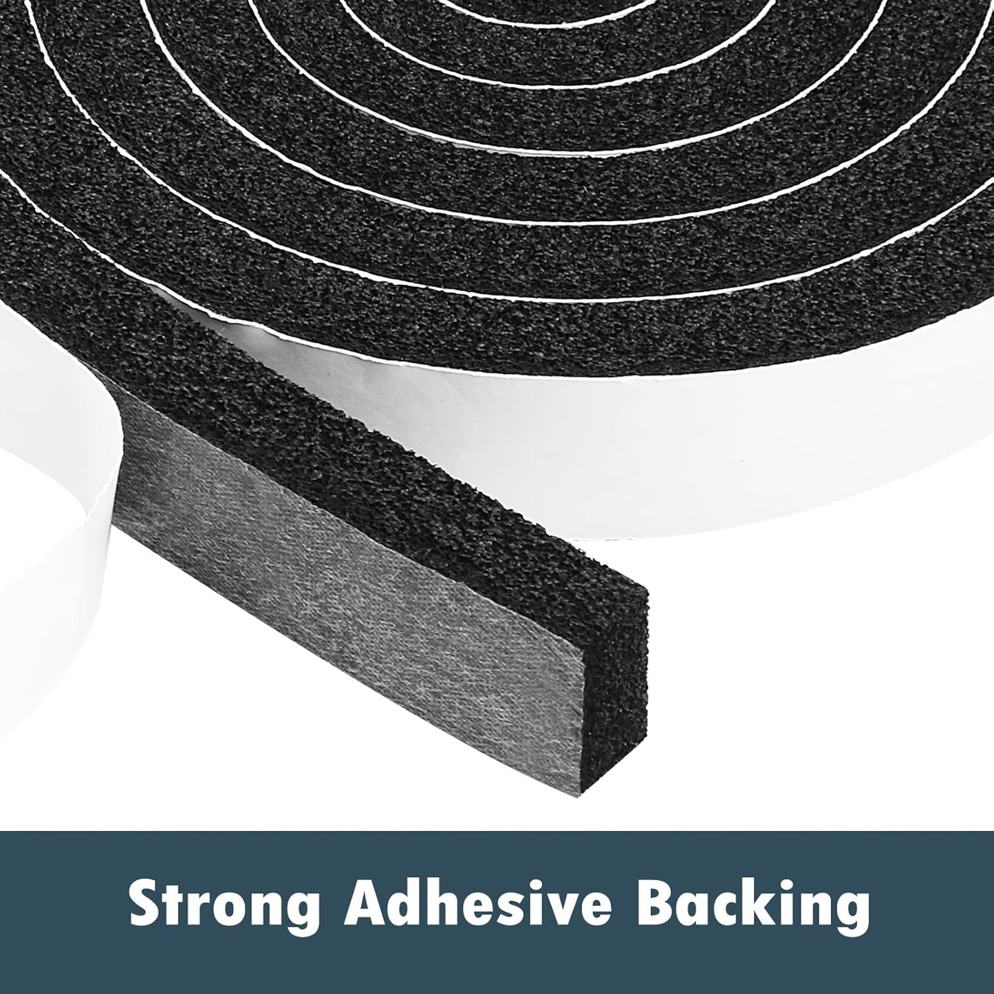 YIJUHOU Weather Stripping Door Seal Window Air Conditoner Insulation Foam Seal Tape Black Open Cell