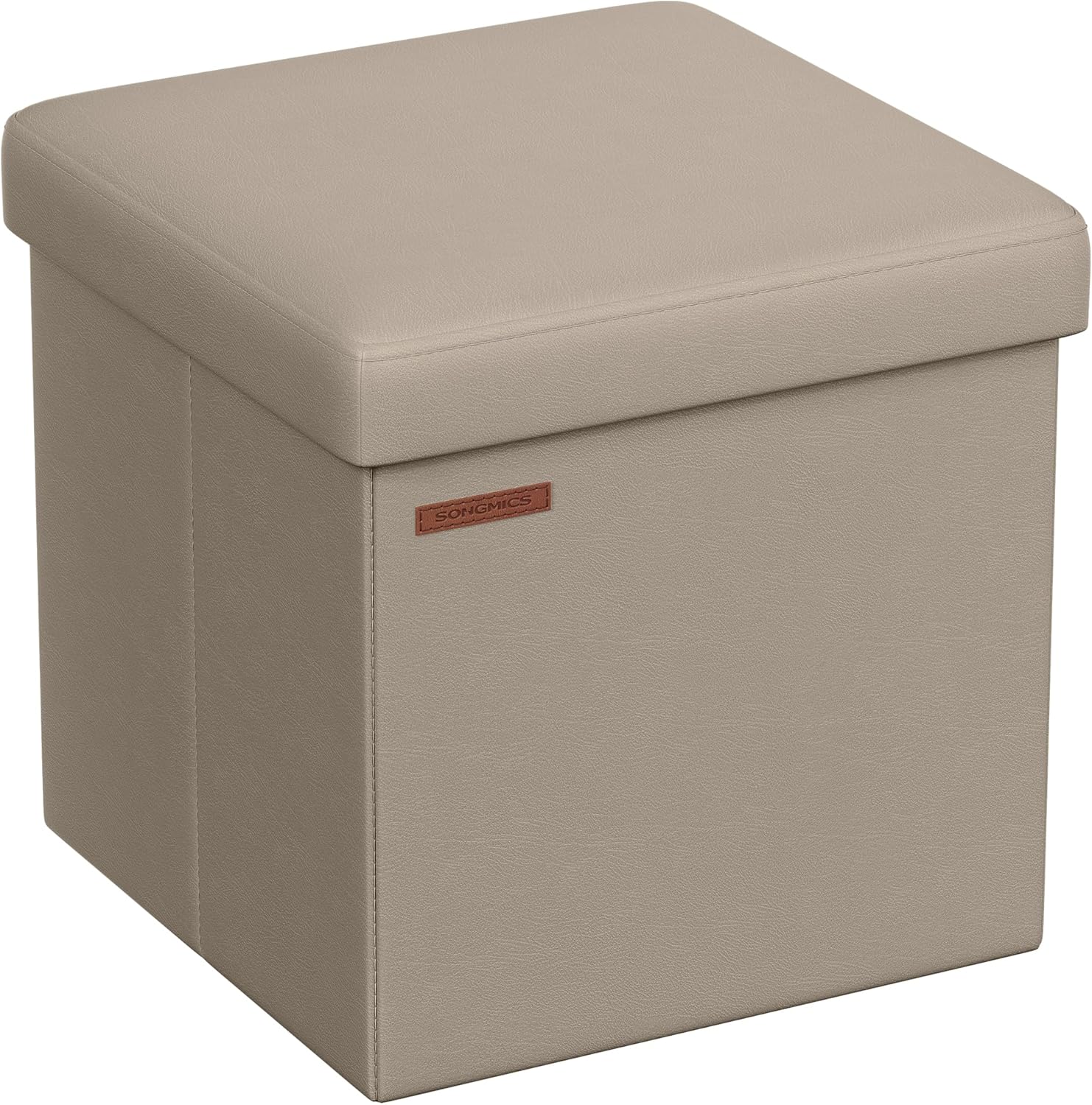 SONGMICS Mazie Collection - 15 Inches Ottoman with Storage, Footstool, Storage Ottoman, Load 660