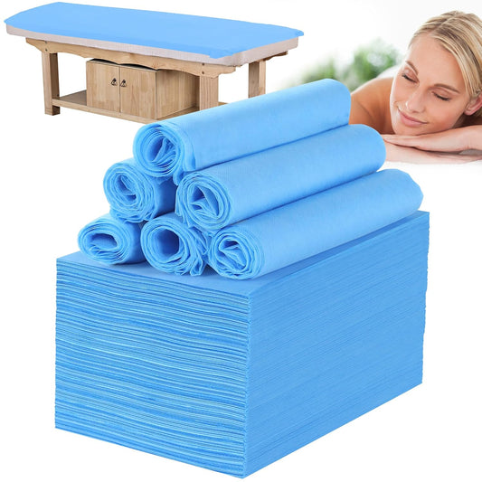 Disposable Bed Sheets for Massage Table 200 Pcs 31" x 71" Waterproof Massage Table Sheets Soft Non