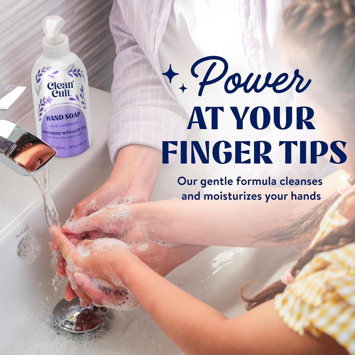 Cleancult Liquid Hand Soap Refill - Wild Lavender - Moisturizes Dry & Sensitive Skin - Made with