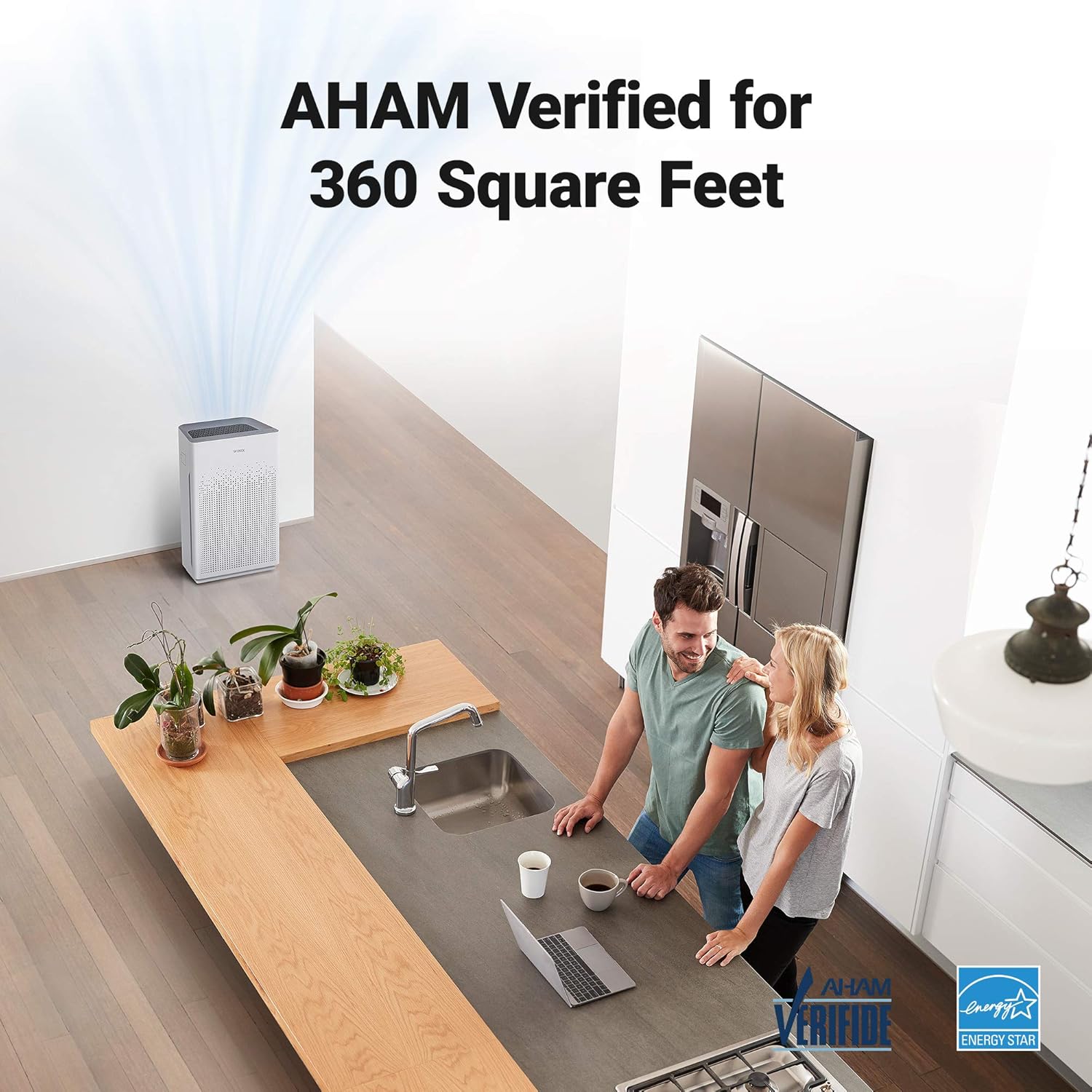 WINIX AM90 Air Purifier for Home Large Room Up to 1740 Ft² in 1 Hr With Air Quality Monitor, True