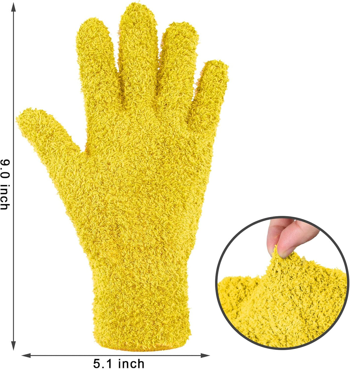 Bencailor 6 Pairs Microfiber Dusting Gloves, Dusting Cleaning Gloves Microfiber Gloves for Plants