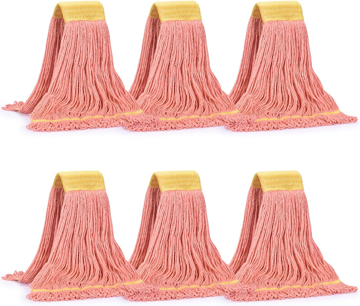 Matthew Cleaning Commercial Mop Head Replacement, 5 Inch Wide Headband, Looped End Cotton Blend