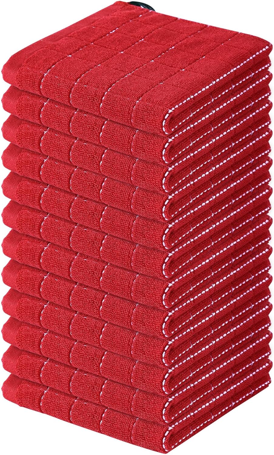 Homaxy 100% Cotton Terry Kitchen Dish Cloths, Ultra Soft and Absorbent Dish Towels for Kitchen