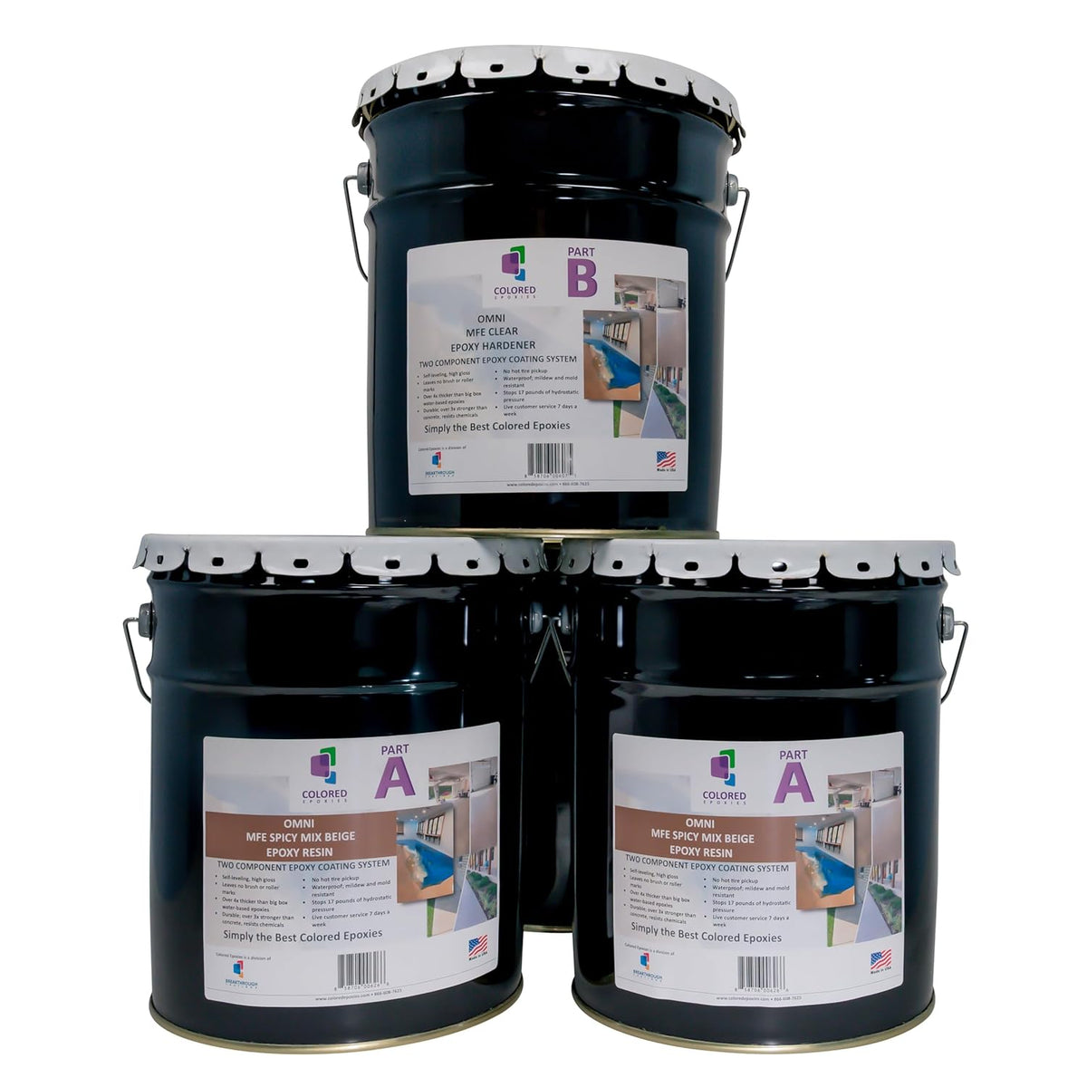 Colored Epoxies Spicy Mix Beige Epoxy Resin Coating Made with Beautiful and Vibrant Pigments, 100%