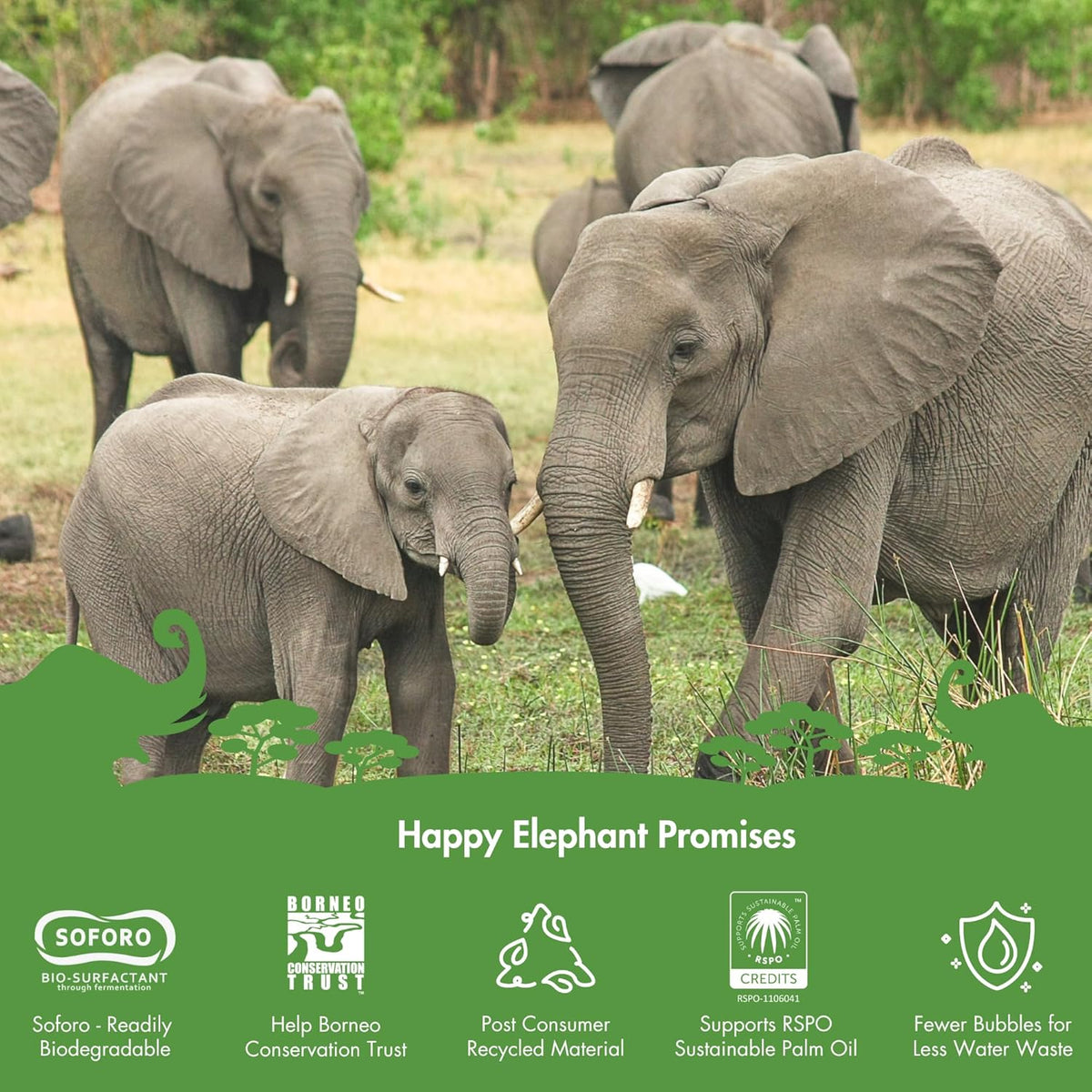 Happy Elephant Laundry Detergent, White Tea & Fig Scent, Ultra Concentrated Washing Machine Laundry
