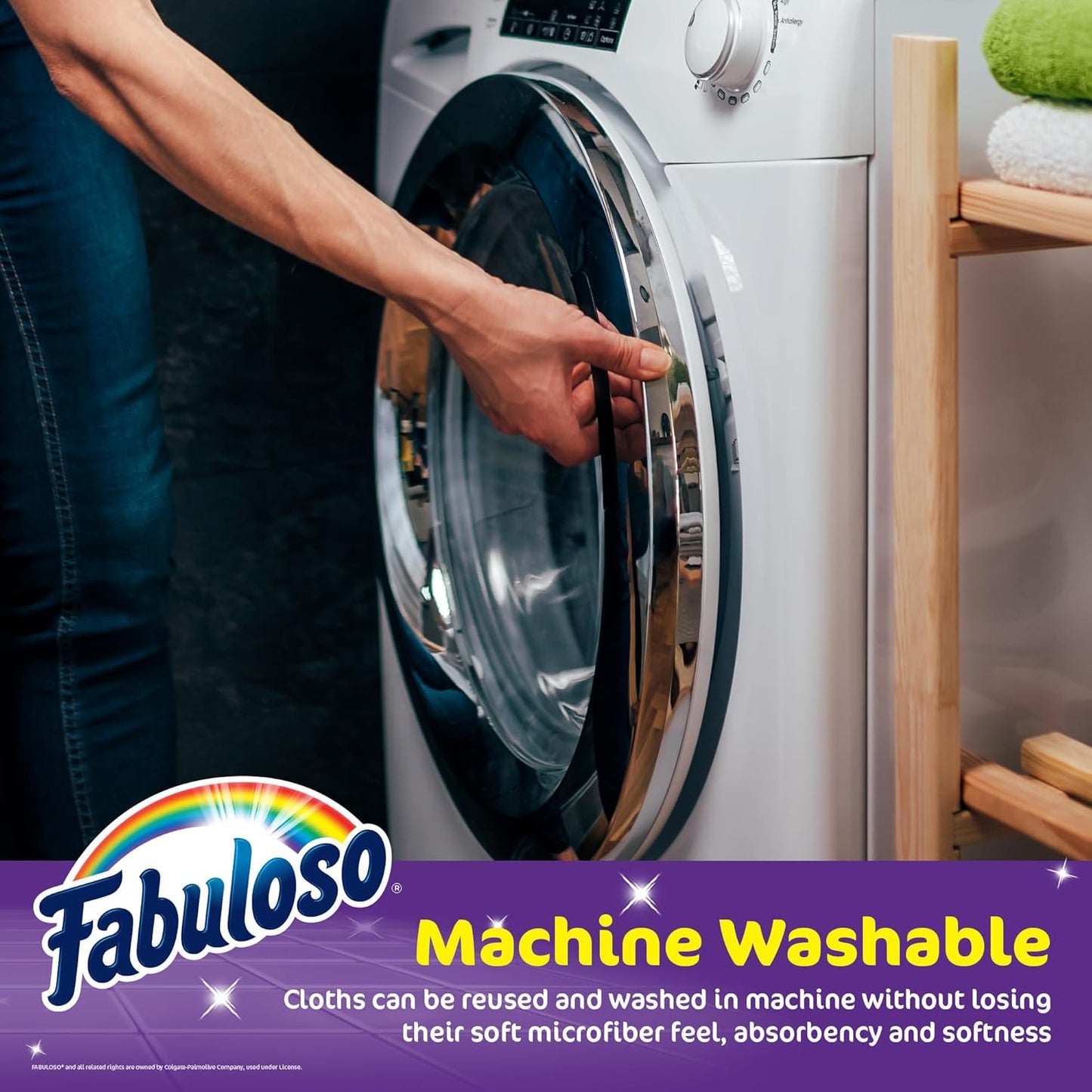 Fabuloso Microfiber Cleaning Cloths, Rainbow - Lint-Free, Scratch-Free Cleaning Cloths for Surfaces