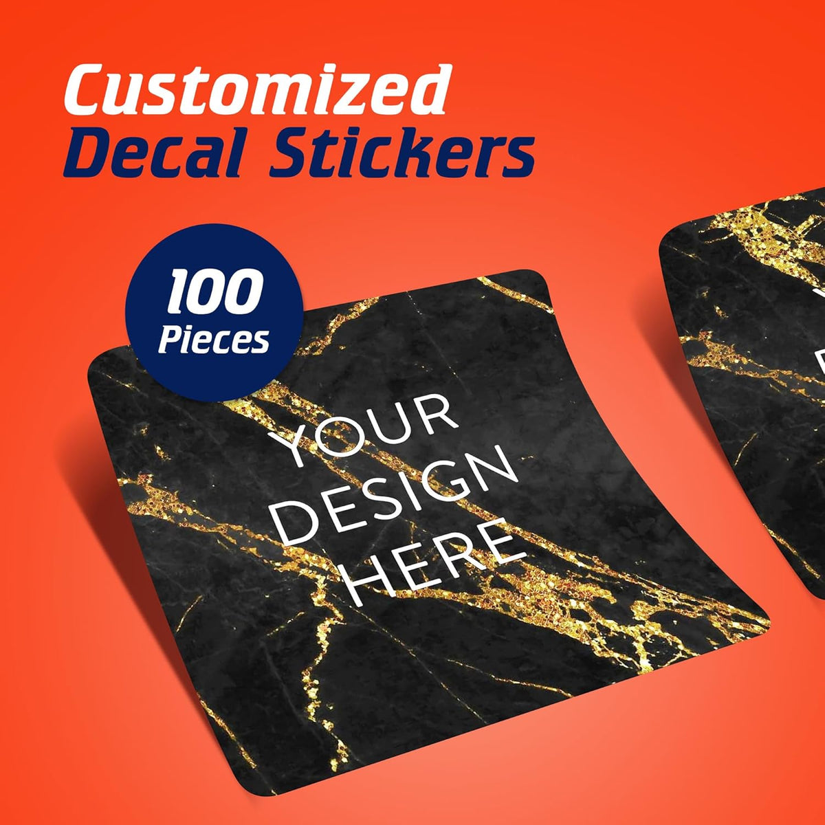 100 Custom Vinyl Stickers - Upload Your own Image, Text, Design, Logo - Personalized Logo Labels