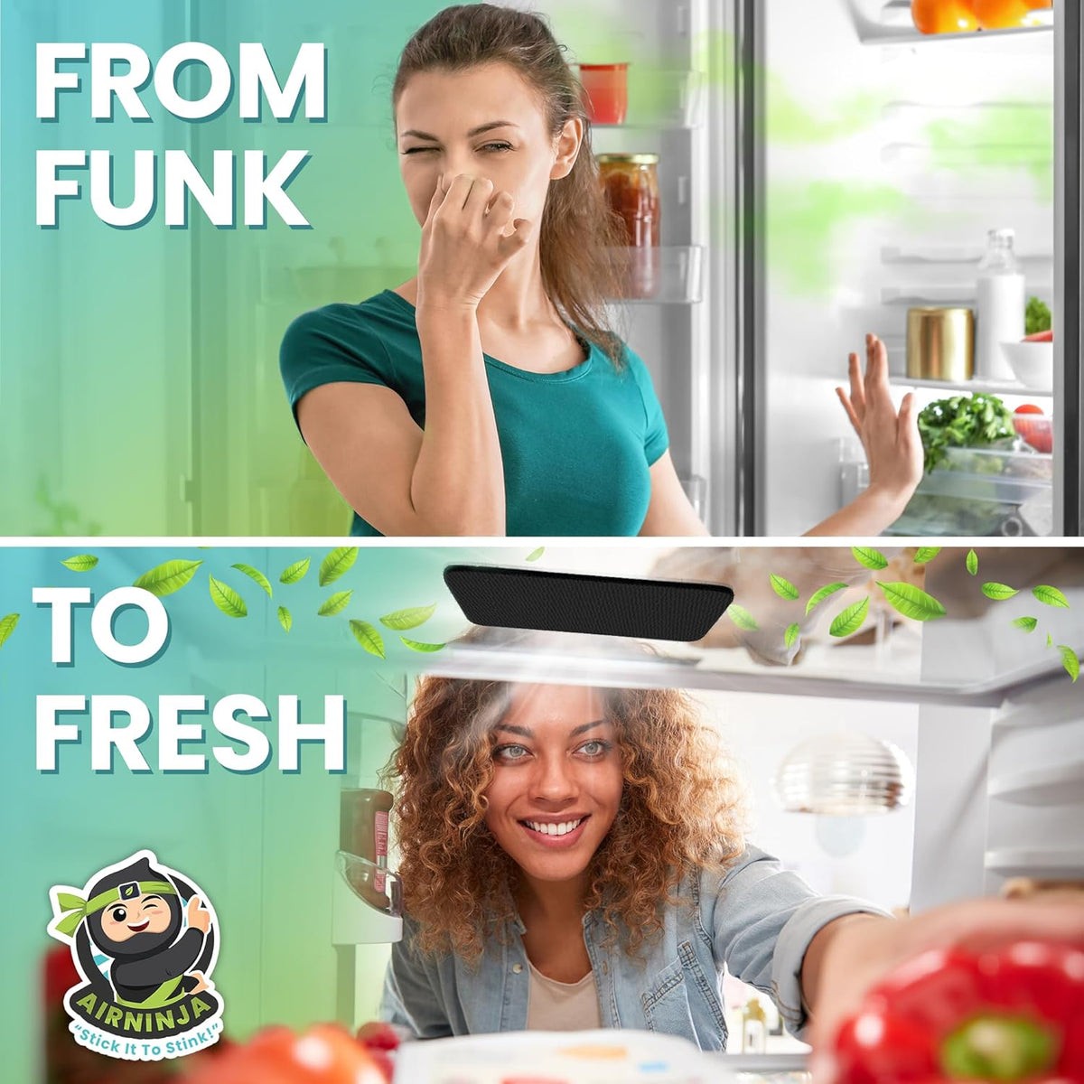 Fridge Deodorizer - Natural Refrigerator Deodorizer Odor Eliminator - Beats Baking Soda and Bamboo
