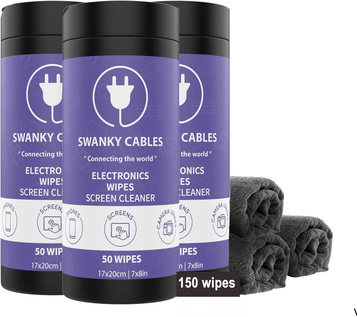 Electronic Cleaning Wipes - Computer, TV, Monitor, Phone, Laptop, Tablet, Keyboard, Camera & Lens