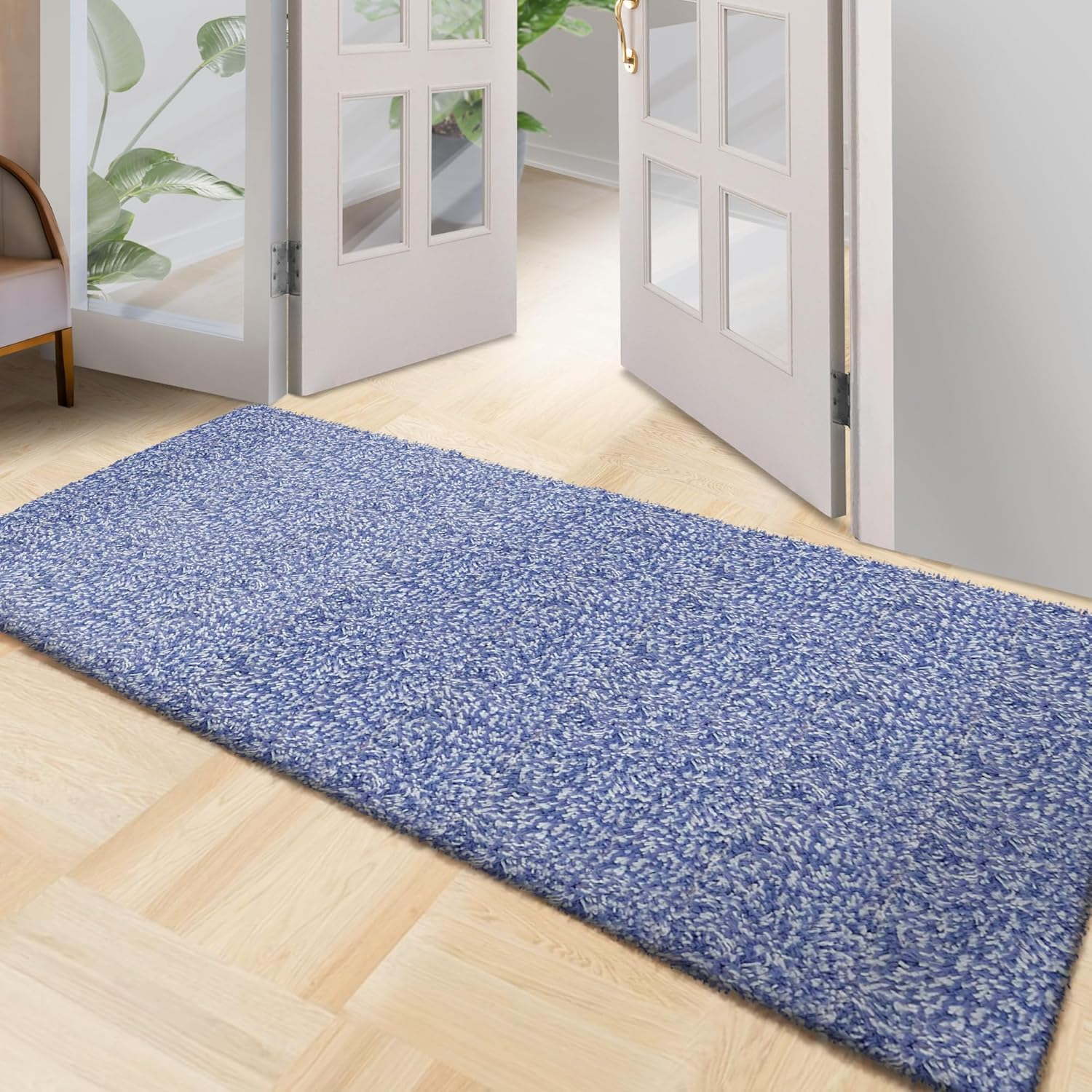 Premium Microfiber Indoor Door Mat – 36"x72" Washable Entry Mat, Non-Slip, Waterproof Backing