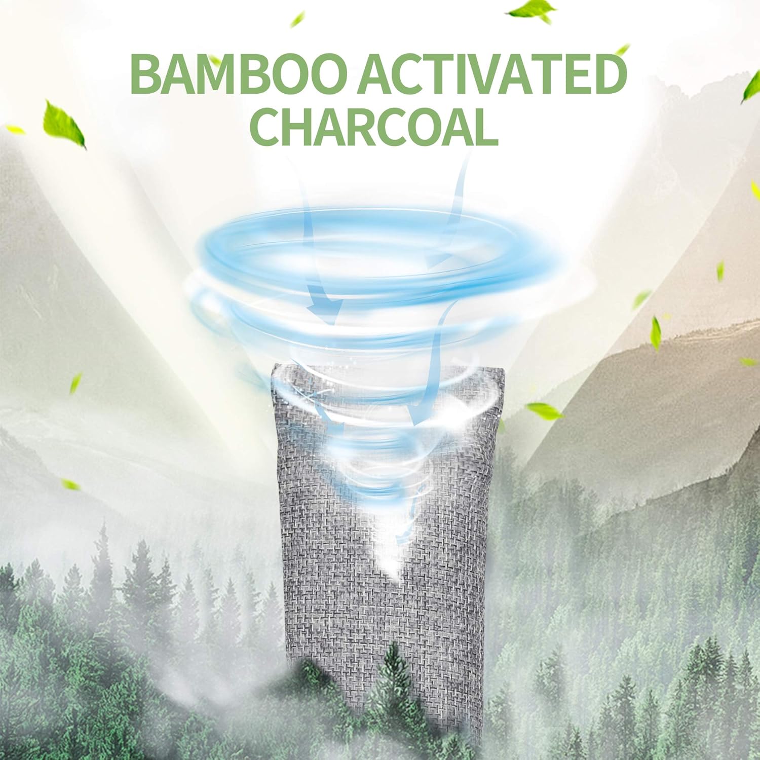 16 Pack Bamboo Charcoal Air Purifying Bag, Activated Charcoal Bags Odor Absorber, Moisture