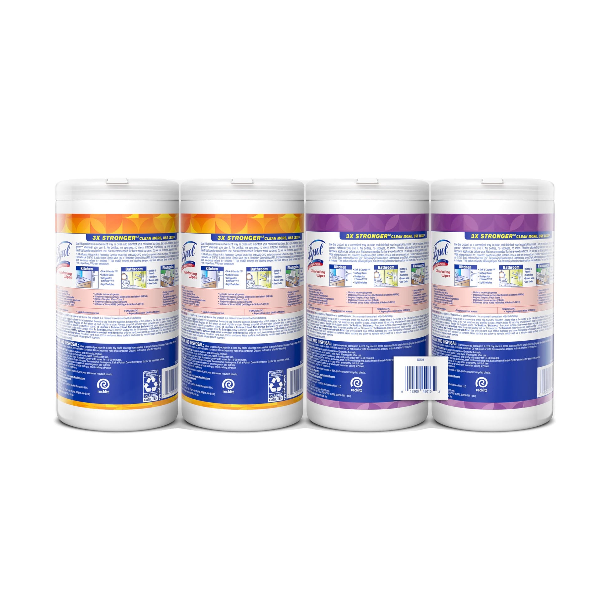 Lysol Disinfecting Wipes, Multi-Surface, Lavender + Mango, 80 ct. (4 Pack)