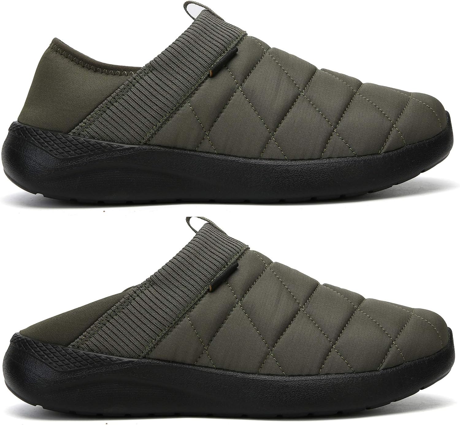 KUBUA Slippers for Men and Womens Indoor House Shoes Plush Slip on Outdoor Garden Loafers