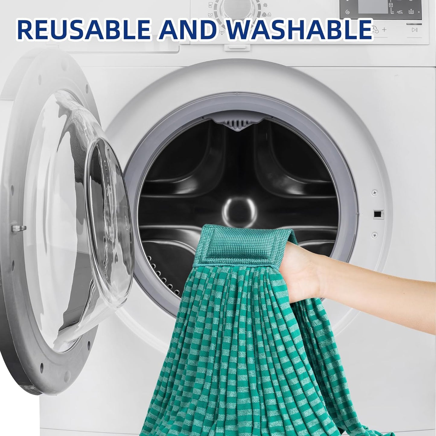 2 Pack Large Microfiber Tube Mop Heads,6 inch,Heavy Duty Mop Head,Highly Absorbent,Commercial Mop