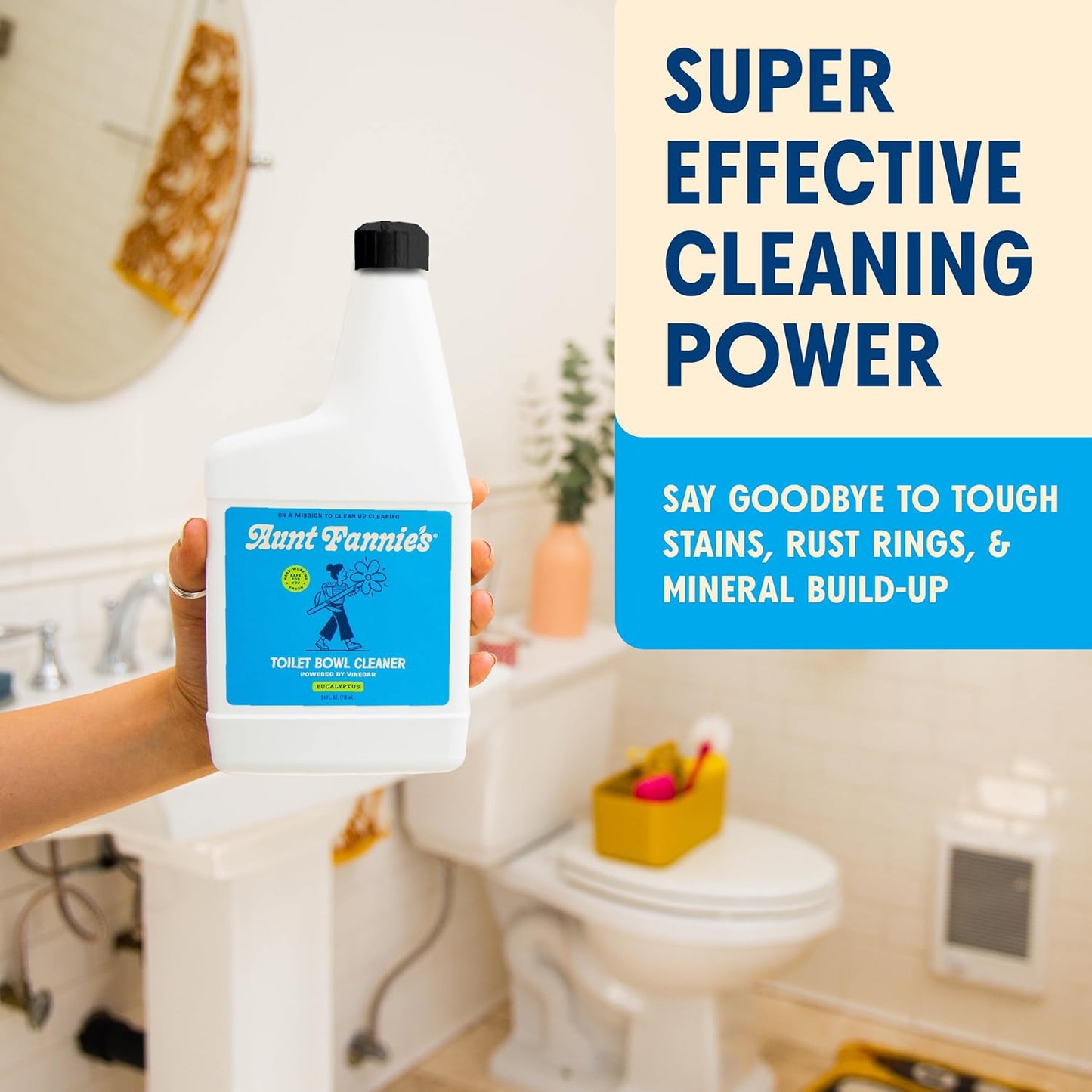 Aunt Fannie's Toilet Bowl Cleaner, Bleach-Free Cleaner Powered by Vinegar, Freshens and Removes