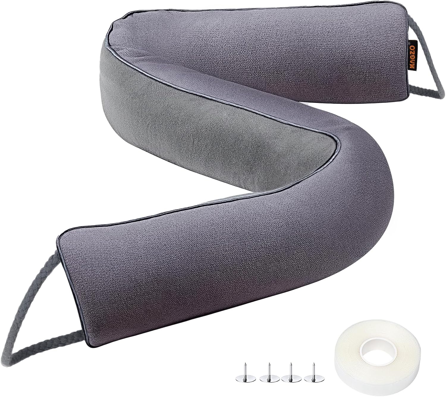 MAGZO Door Draft Stopper, 34 Inch Under Door Draft Blocker Noise Stopper, Weighted Wind Blocker