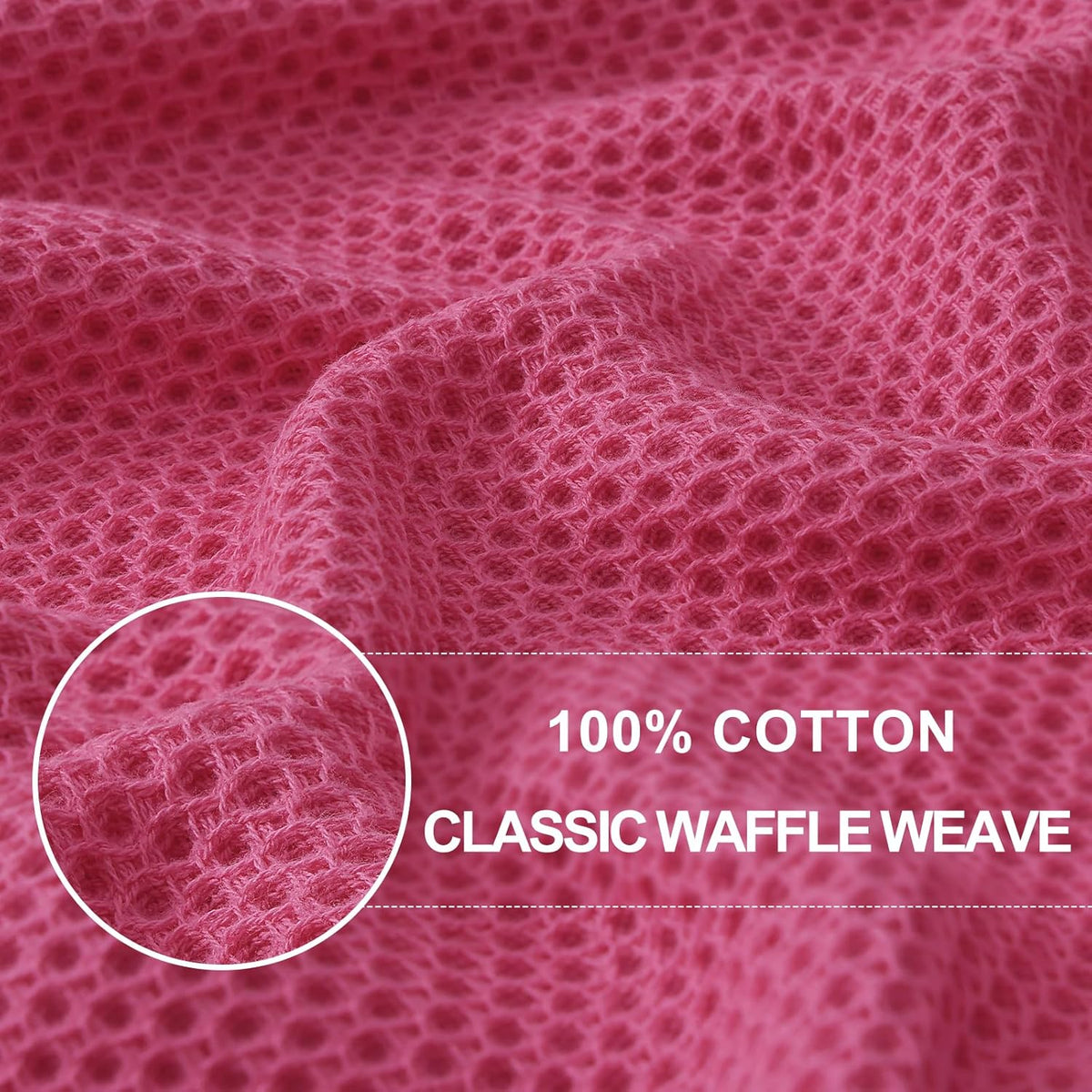 Homaxy 100% Cotton Waffle Weave Kitchen Dish Cloths, Ultra Soft Absorbent Quick Drying Dish Towels