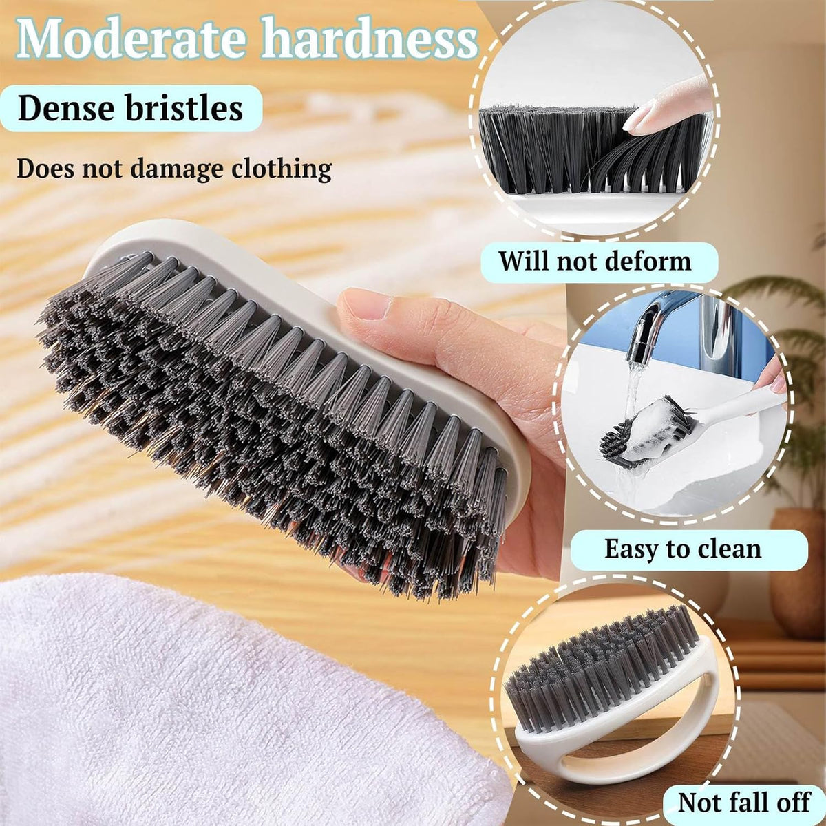 Scrub Brush for Cleaning - 3pcs Bathroom Scrubber Cleaning Brushes for Household Use Heavy Duty
