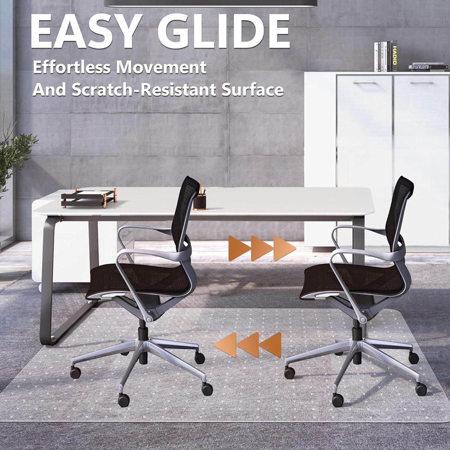 Office Chair Mat for Carpets - 45” x 53” Clear Carpet Chair Mats for Low Pile Carpeted Floors Home