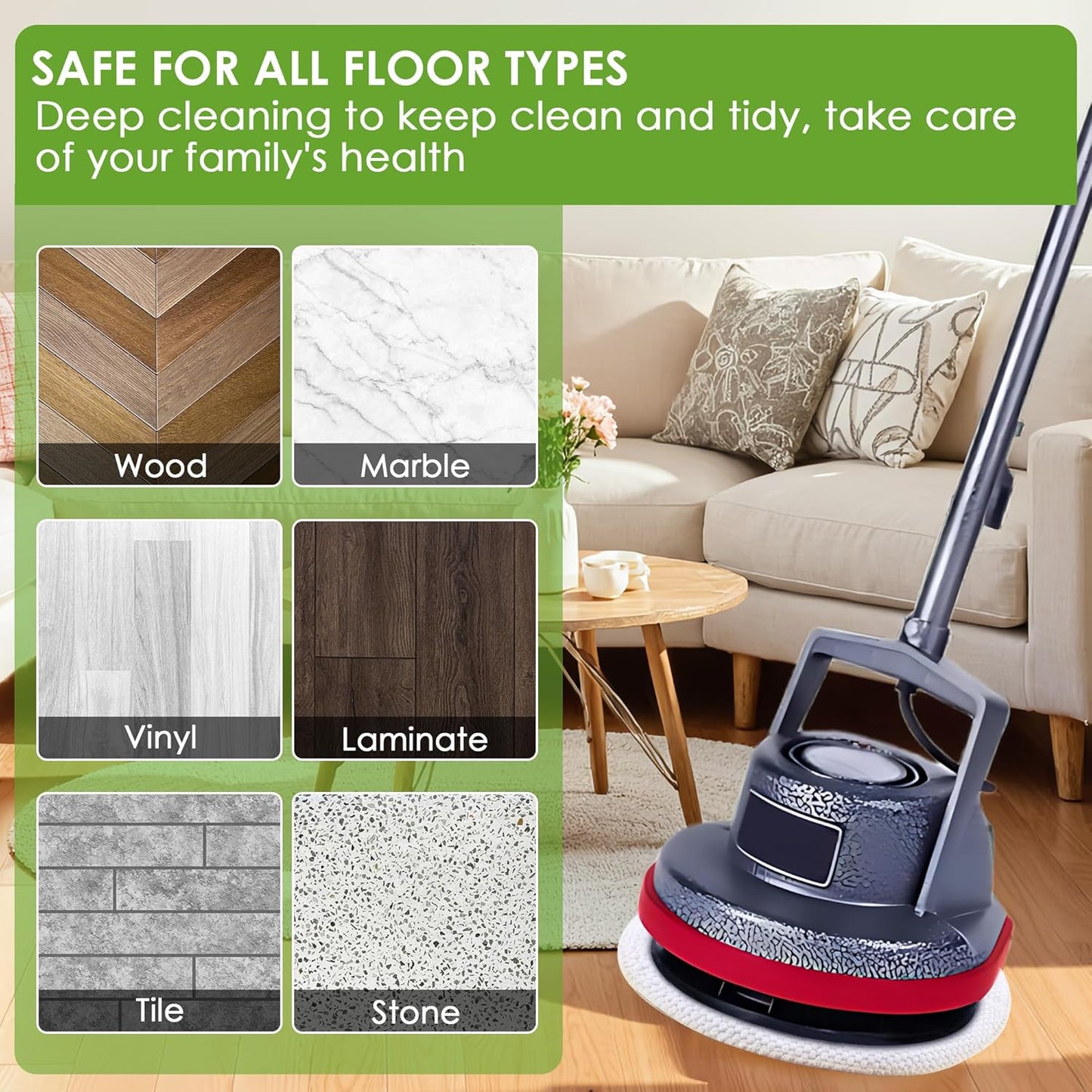 3 Pack 12" Floor Machine Pads Compatible with Oreck Commercial 550MC 437.056 Orbiter Scrubber