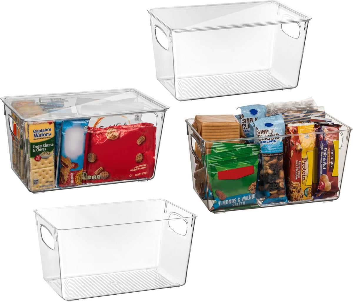 ClearSpace Plastic Pantry Organization and Storage Bins with Lids – Perfect Kitchen Organization or