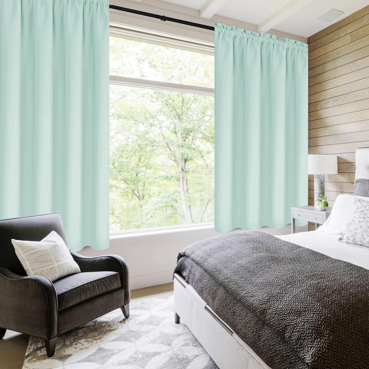 DWCN Blackout Curtains for Living Room Thermal Insulated, Energy Saving & Noise Reducing Bedroom