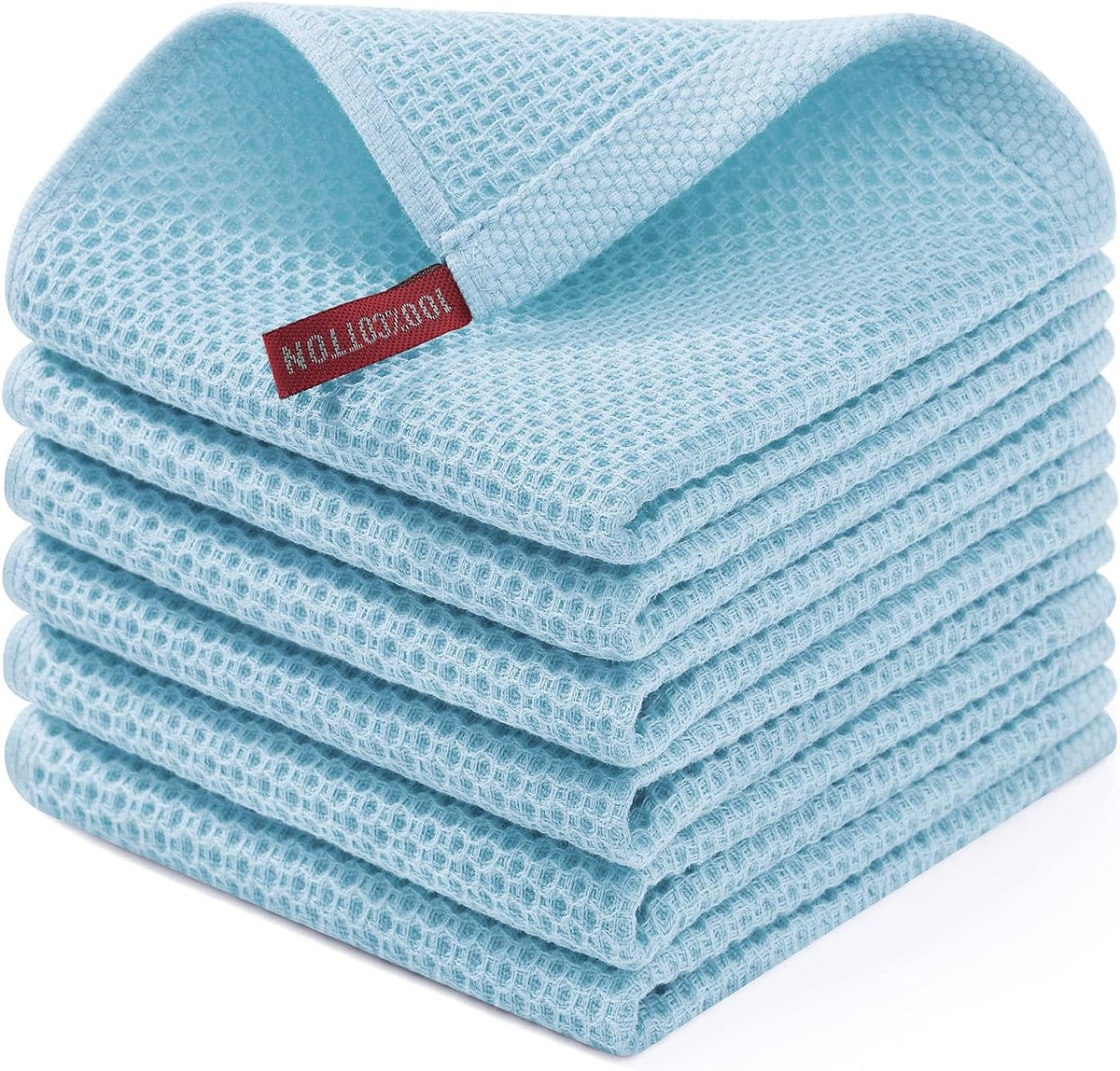 Homaxy 100% Cotton Waffle Weave Kitchen Dish Cloths, Ultra Soft Absorbent Quick Drying Dish Towels