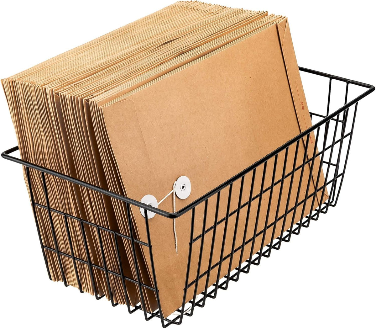 Slideep Farmhouse Large Wire Organizer Storage Bins Freezer Food Storage Basket for Kitchen