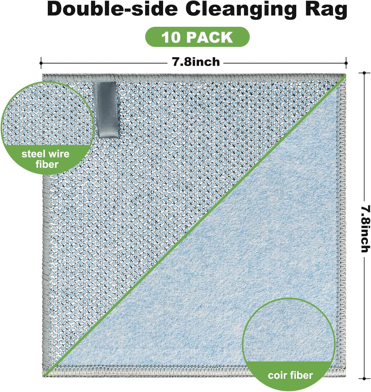 20pcs Non Scratch Wire Dishcloth Multipurpose Wire Dishwashing Rag for Wet and Dry,Metal Scrubbers
