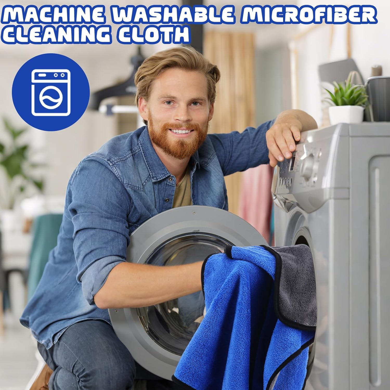 Tallew 50 Pcs Microfiber Towels 16 Inch x 16 Inch Microfiber Cloth Car Drying Towels for Cars