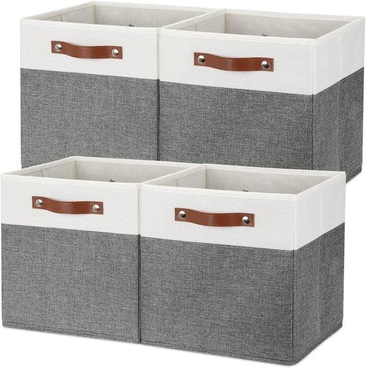 Temary Storage Cubes 12ﾗ12 Fabric Cube Storage Bins Foldable Storage Baskets with Handles