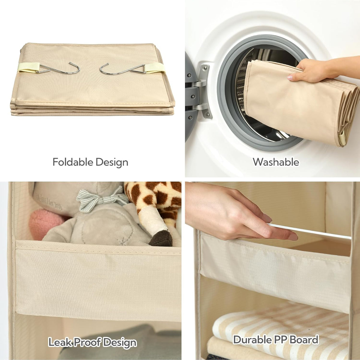 GRANNY SAYS 3 Shelf Hanging Closet Organizers and Storage, Collapsible Closet Storage Organizer
