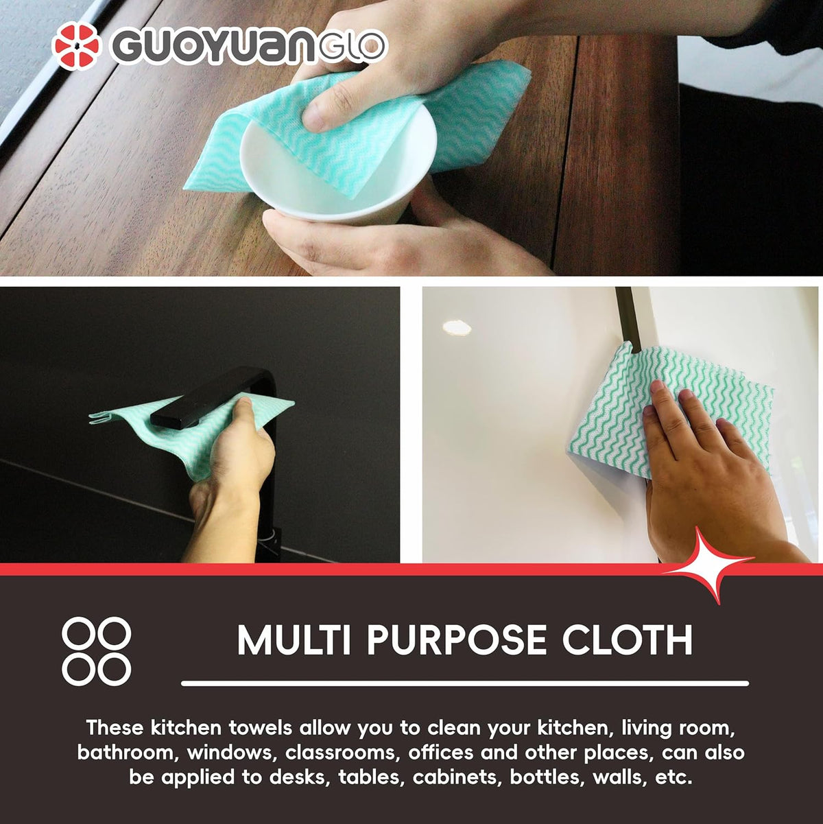 Disposable Dish Cloths Disposable Cleaning Towels Heavy Duty Reusable Cleaning Cloths Dish Rags for