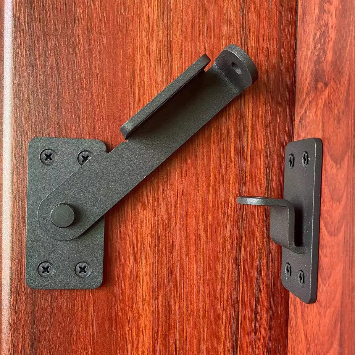 Flip Latch Lock,90 Degre Heavy Duty Gate Latch with Padlock Hole,Safety Door Bolt Latch Lock,Barn