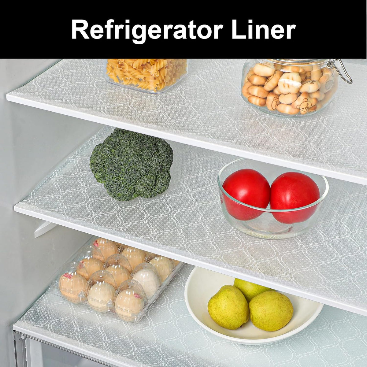 Cooyes Shelf Liner for Kitchen Cabinets Waterproof Kitchen Cupboard Liner Plastic Drawer Mats EVA