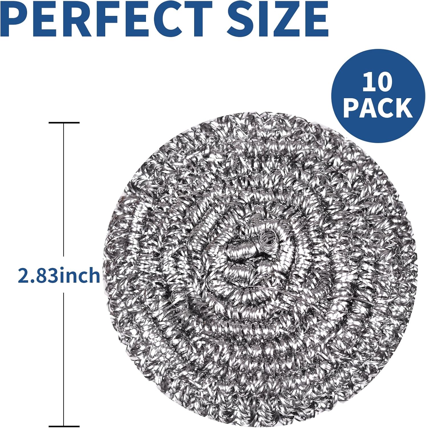 Stainless Steel Scrubber Scrubbing Scouring Pad Sponges Clean Pot Pan and Steel Wool for Kitchen