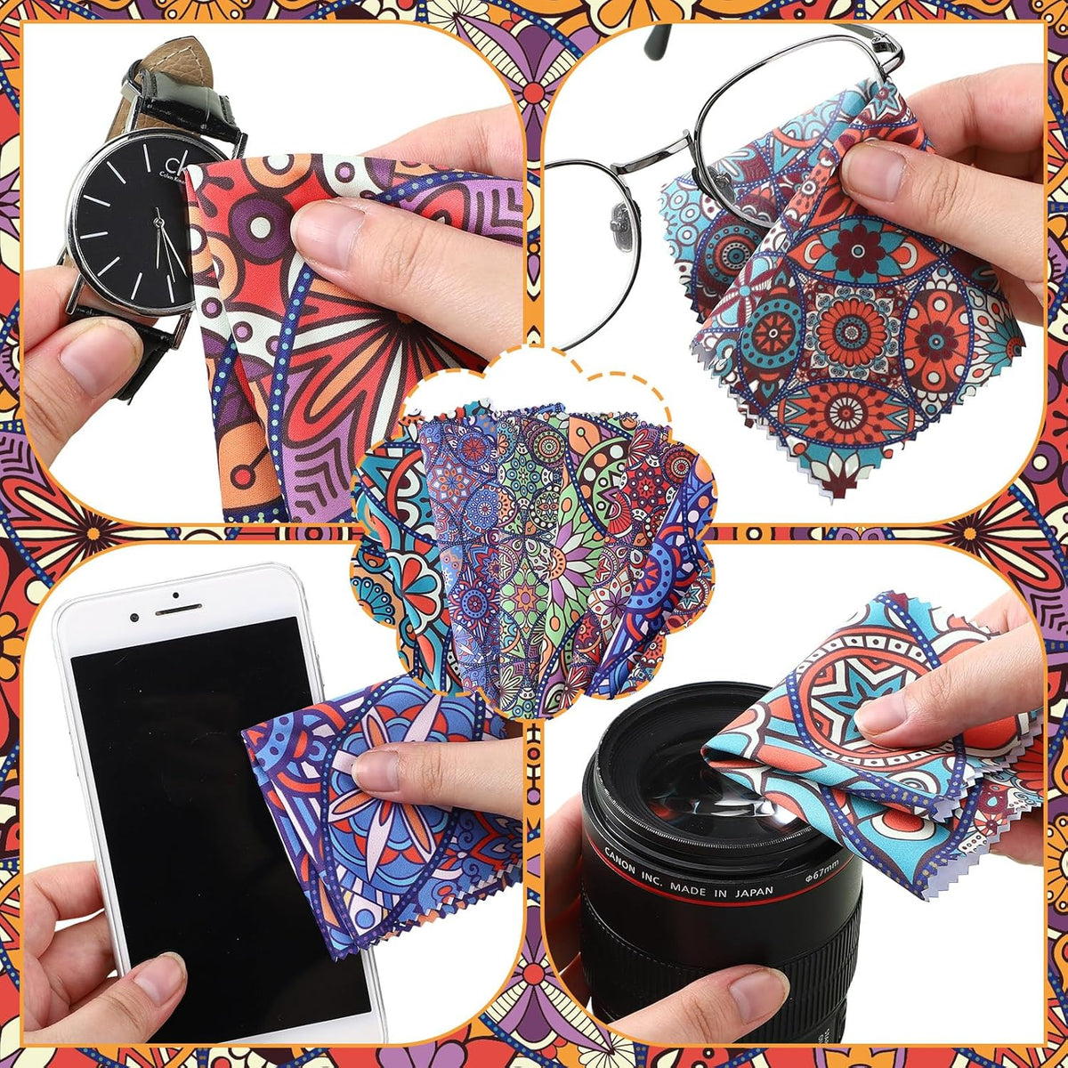 Sinmoe 20 Pcs Microfiber Cleaning Cloth Microfiber Cloth Gift Soft Multicolor Glasses Cleaner for