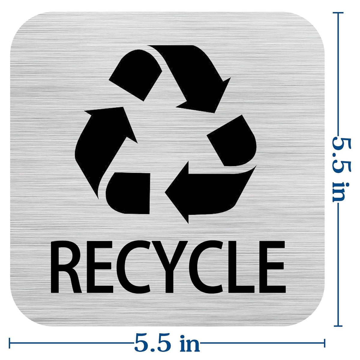 Recycle and Trash Magnets Sticker for Recycling Bins and Kitchen Cans, 2 Magnetic Sticker Adhesives