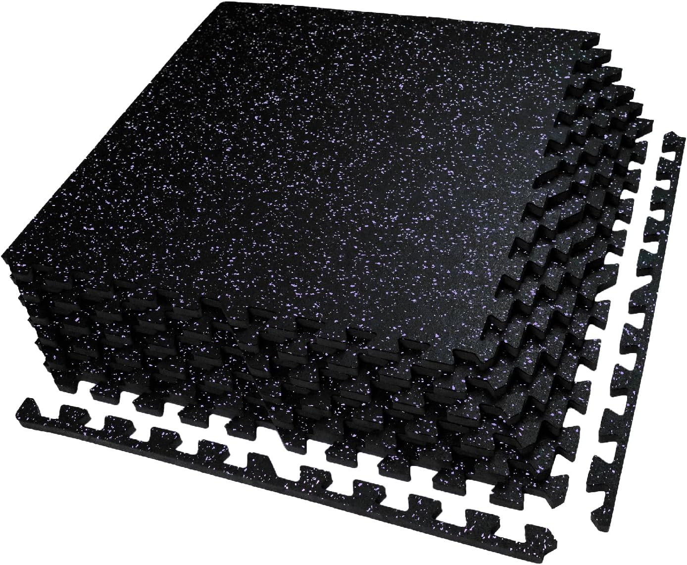 AIRHOP 0.56in Thick 24 Sq Ft Exercise Equipment Mats, 6 Tiles Upgraded Rubber Top with High Density