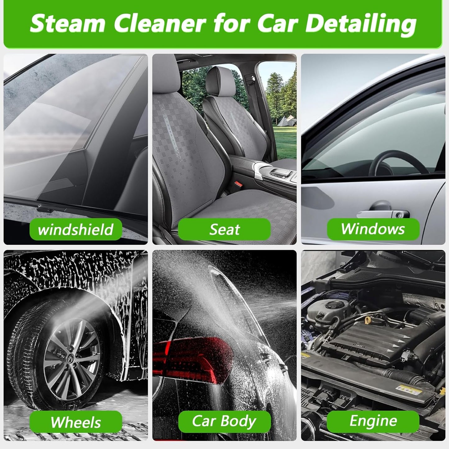 Handheld Steam Cleaner, 2500W High Pressure Steamer for Cleaning, Portable Steam Cleaner with 1.6L