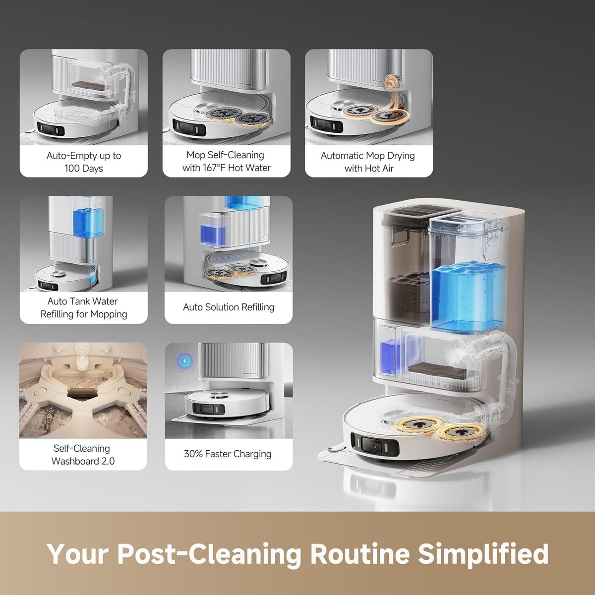 DREAME L40s Ultra AE Robot Vacuum and Mop Combo, 19,000Pa Suction, Self Emptying Dust Box, Flexible