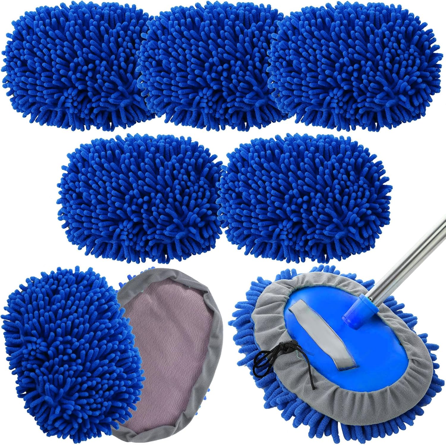 Layhit 5 Pcs Car Wash Mitt Set, Brush Not Included, Microfiber Mitt Cleaning Car Truck Washing