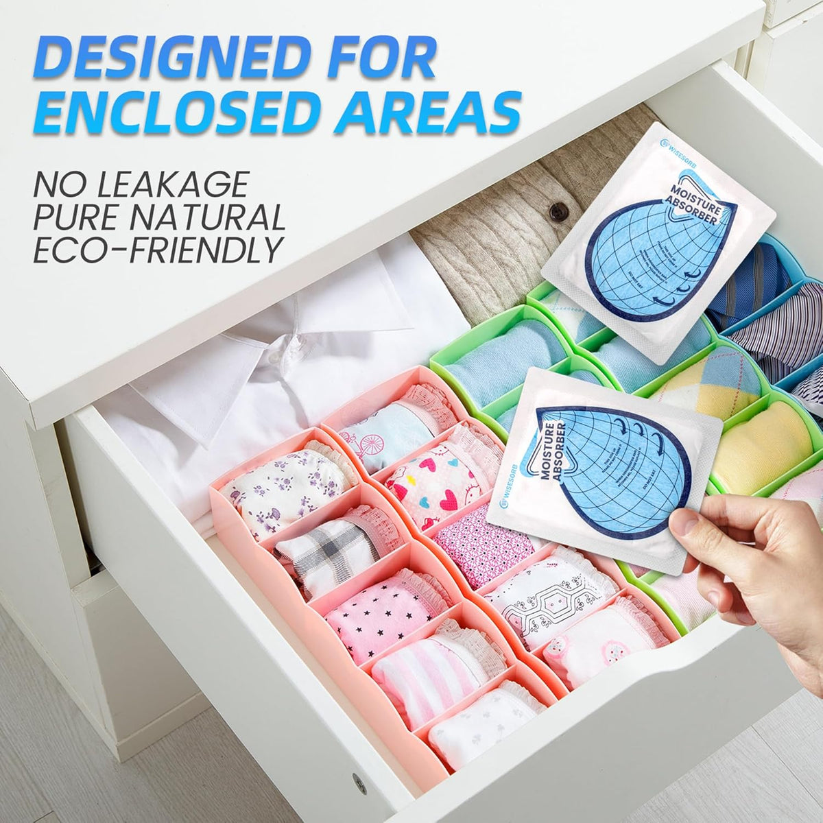 100 Gram 10 Packs Moisture Absorbers, Dehumidifier Bags for Bathrooms, Basements, Rvs, Humidity