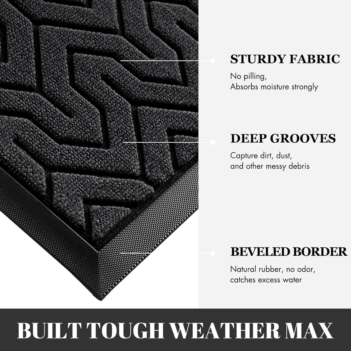 Yimobra Large Door Mat Outside Entrance 47x24, Waterproof Heavy Duty Outdoor Mats for Front Door
